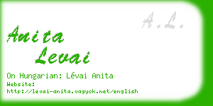 anita levai business card